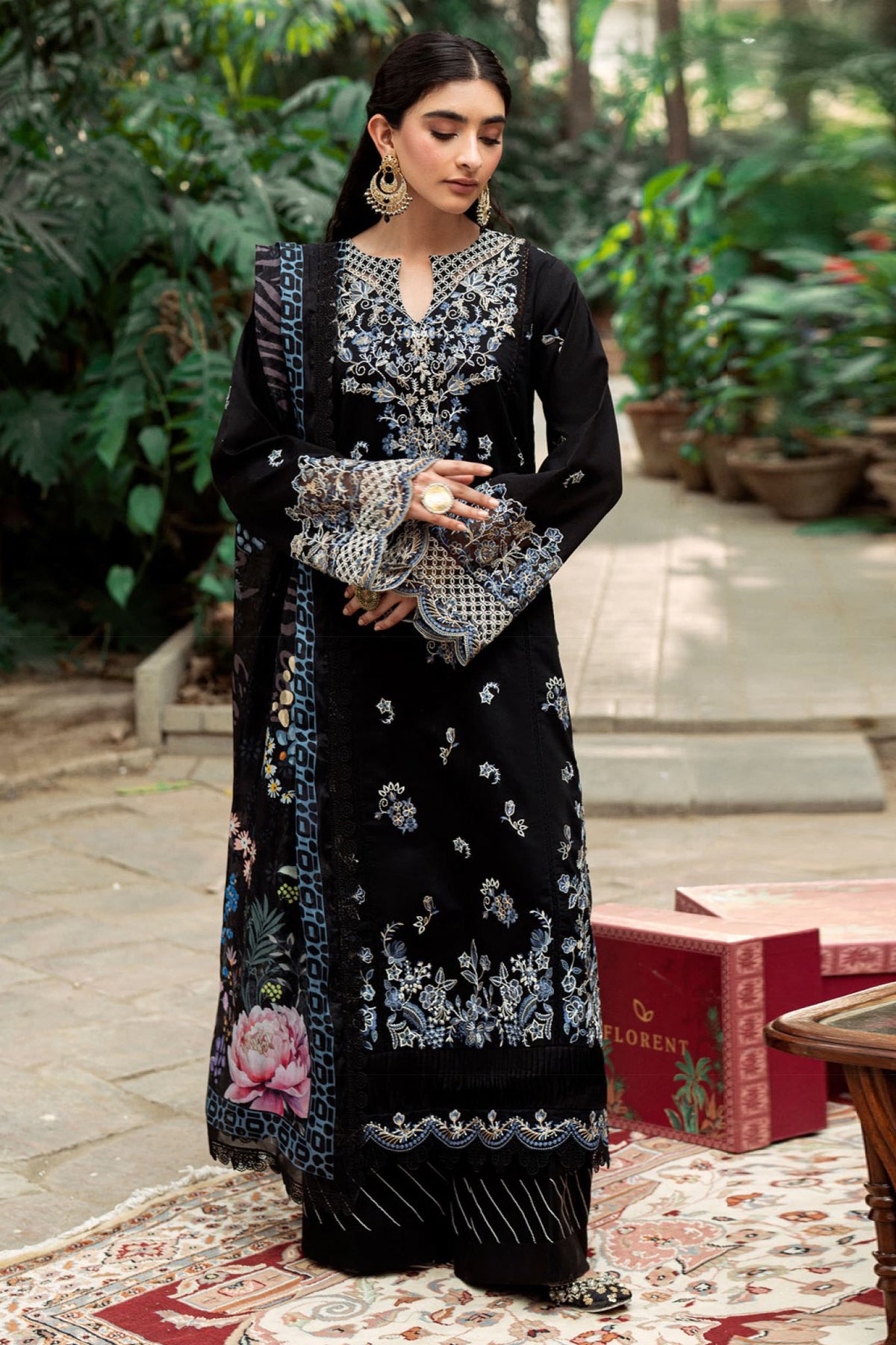 Florent Unstitched 3 Piece Emb Lawn Eid Edit Collection-FEE-02-A