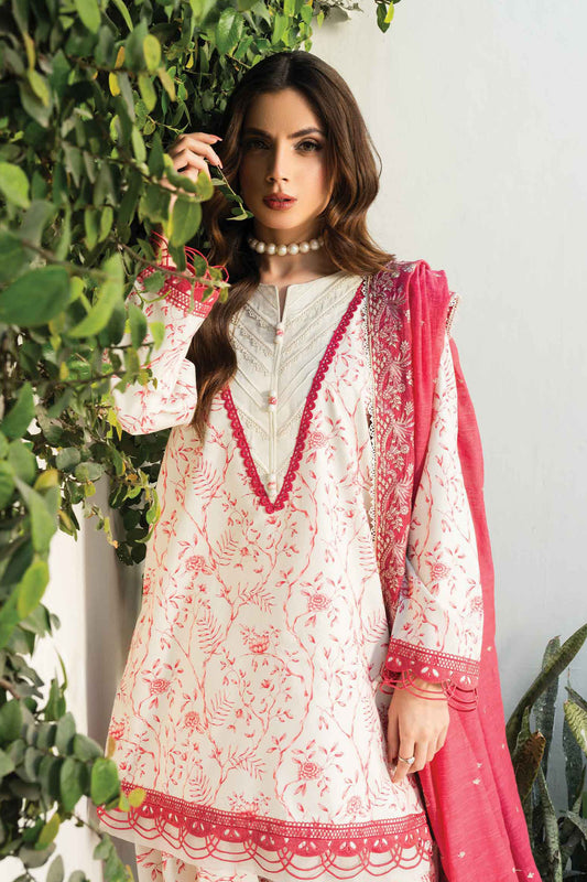 Faiza Faisal Prints Unstitched 3 Piece Lawn Collection-FFP-07-Ines