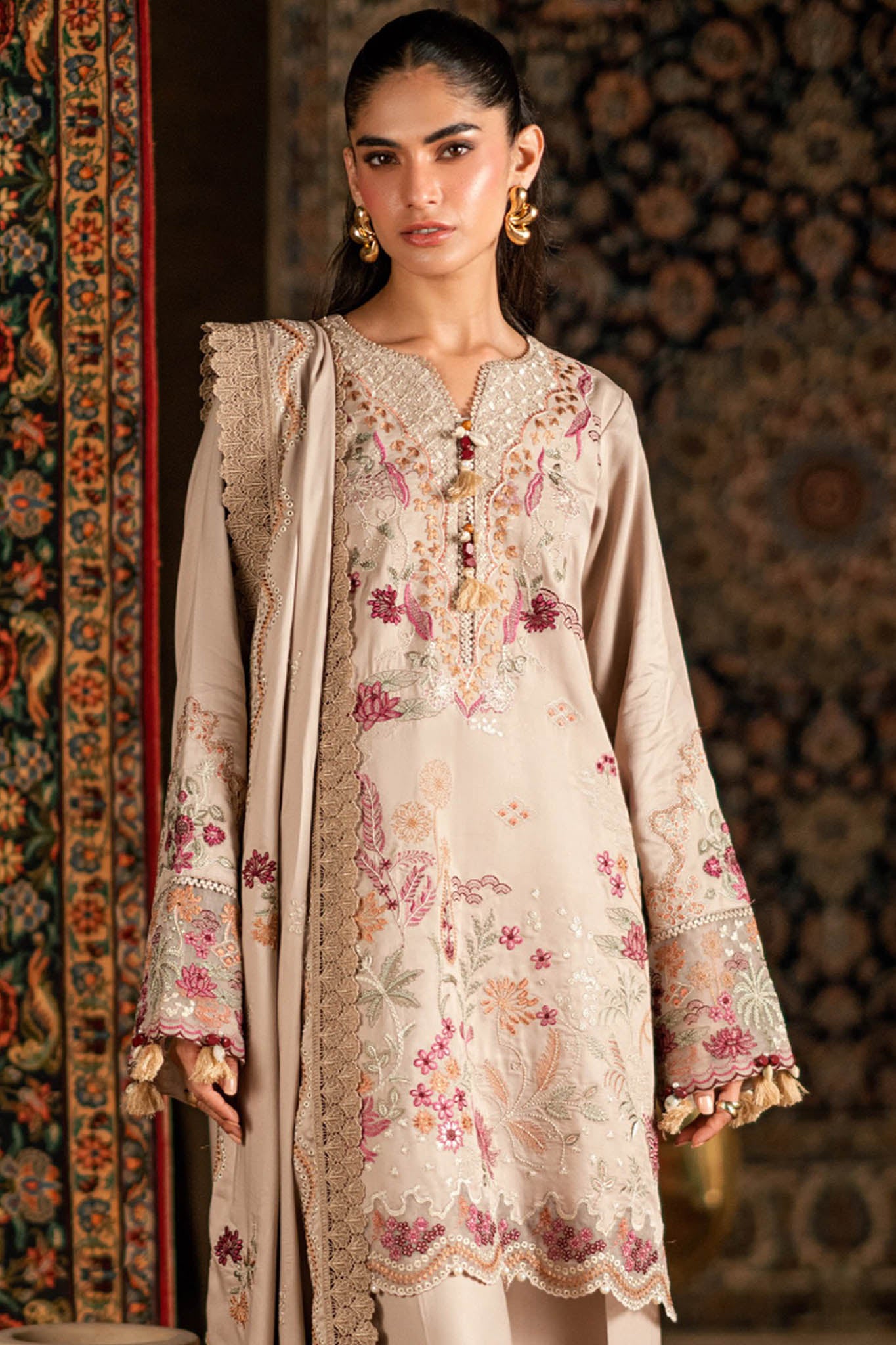 Shades of Winter By Florent Unstitched 3 Piece Marina Twill Collection'2025-FL-4A