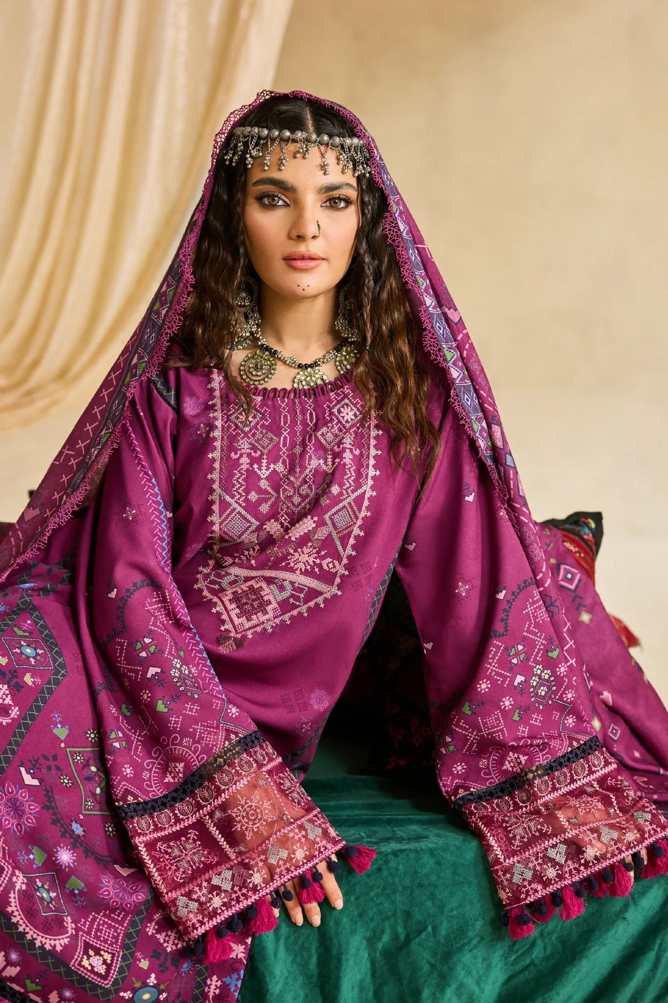 Zync One Nation By Florent Unstitched 3 Piece Winter Vol-01 Collection'2025-FL-04-B