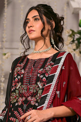 Minhal By Feel Strawberry Unstitched 3 Piece Luxury Festive Collection'2024-FLS-08