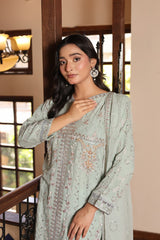 Rang E Khas By Fatima Nehal Stitched 3 Piece Luxury Chiffon Suit-FN-REK-04-Off White
