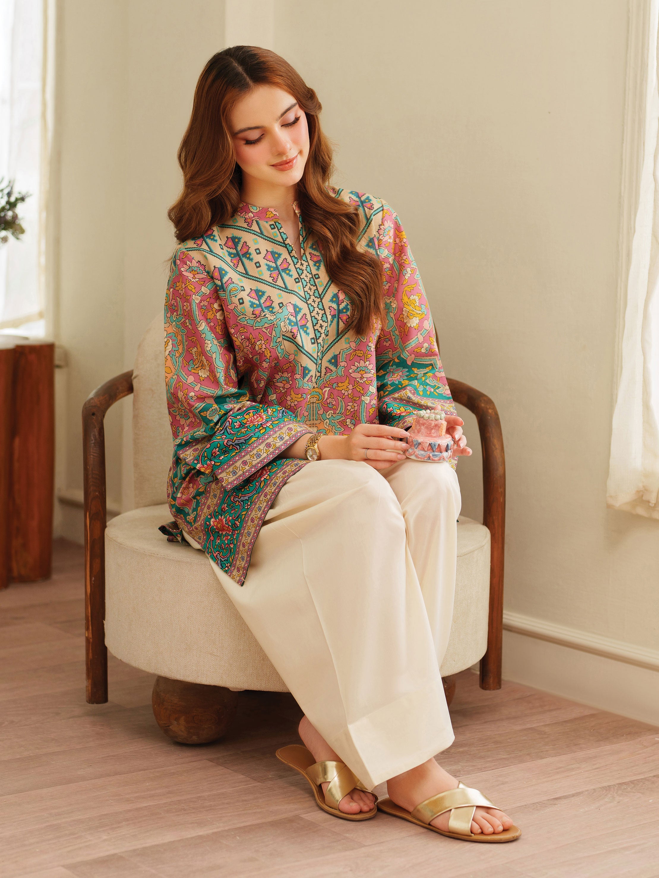 The Bloom Edit by Garnet Stitched 2 Piece Summer Collection'2025-Forest Hue