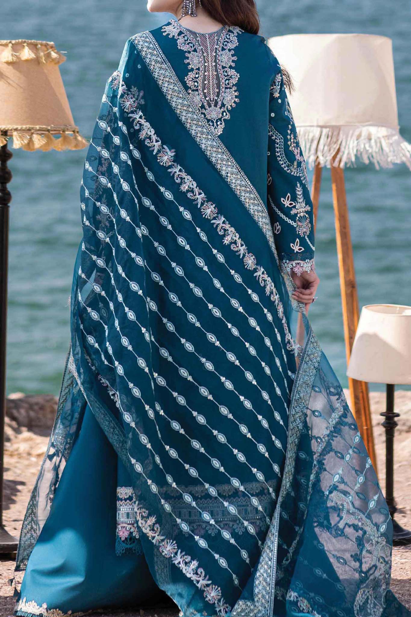 Sahil Kinare by Qalamkar Unstitched 3 Piece Luxury Lawn Collection’2024-FP-16-Kira