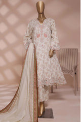 Bin Saeed Stitched 3 Piece Embroidered Frock Collection'2023-FR-0508-Skin