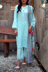 Chameli Studio Cool Breeze 3 Piece Unstitched Embroidered Cotton Lawn