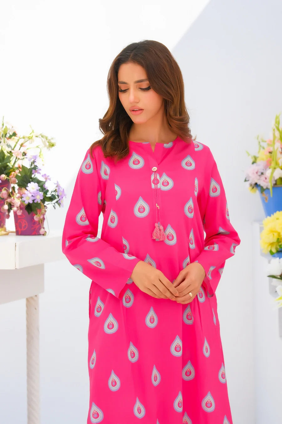 Dhaga Stitched 2 Piece Lawn Collection'2025-Matching separate 0012