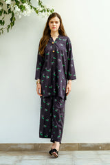 Sprinkles Stitched 2 Piece Summer Luxury Lawn Women Suit-Noir Fruit - 2-Piece Luxury Lawn Set
