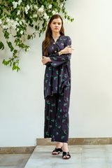 Sprinkles Stitched 2 Piece Summer Luxury Lawn Women Suit-Noir Fruit - 2-Piece Luxury Lawn Set