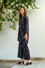Sprinkles Stitched 2 Piece Summer Luxury Lawn Women Suit-Noir Fruit - 2-Piece Luxury Lawn Set