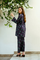 Sprinkles Stitched 2 Piece Summer Luxury Lawn Women Suit-Noir Fruit - 2-Piece Luxury Lawn Set