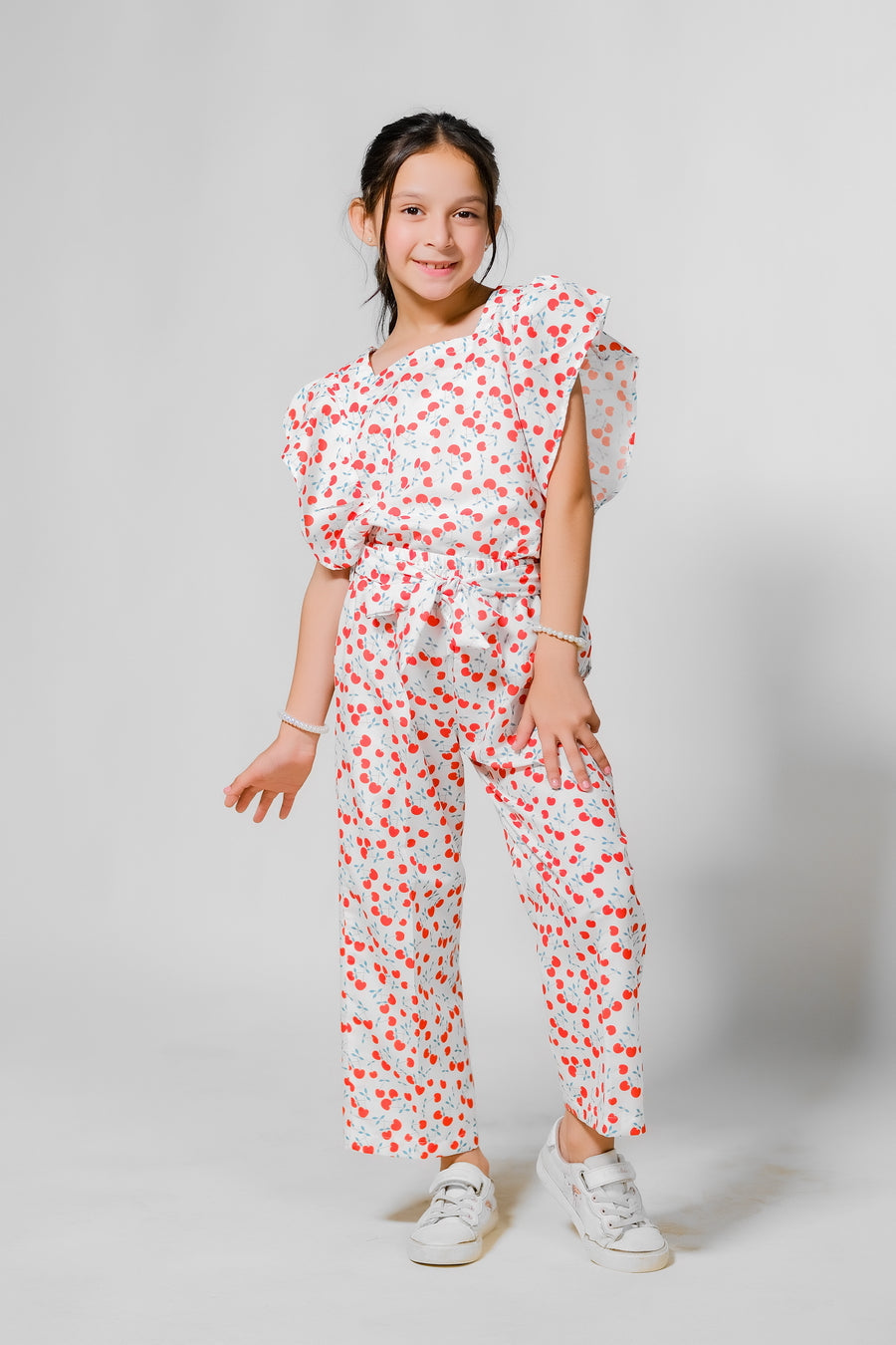 Sprinkles Stitched 2 Piece Summer Co Ord Sets Kids Collection'2025-Cherry Blossom Bliss - 2pcs