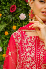 Dhaga Stitched 3 Piece Formals Suit-Gulaab