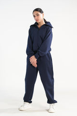 Sprinkles Stitched 2 Piece Winter Co Ord Sets Women Collection'2025-Zippi Navy - 2pcs Co-Ord Set