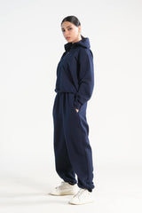 Sprinkles Stitched 2 Piece Winter Co Ord Sets Women Collection'2025-Zippi Navy - 2pcs Co-Ord Set