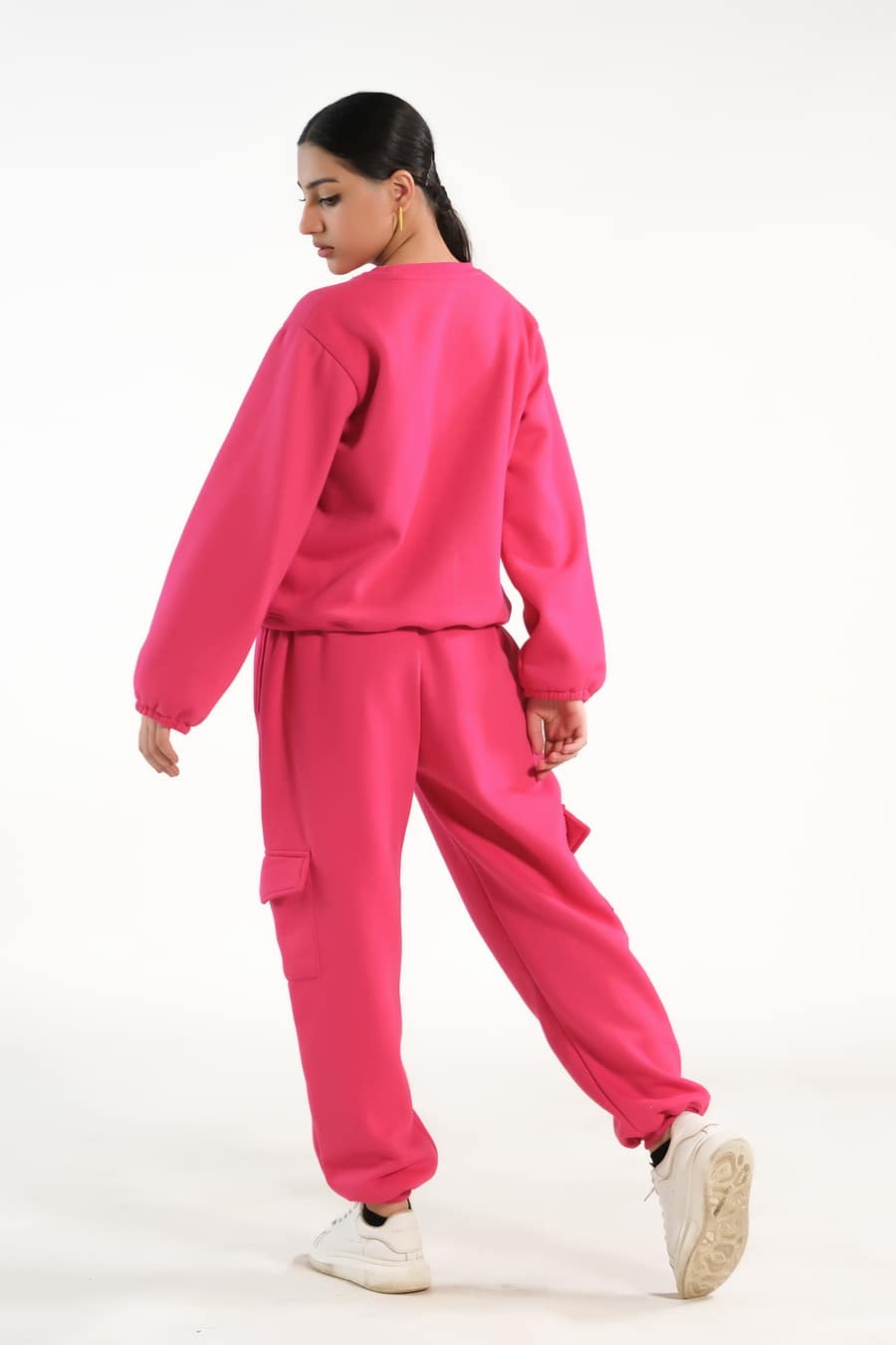 Sprinkles Stitched 2 Piece Winter Co Ord Sets Women Collection'2025-Flappy Hot Pink - 2pcs Co-Ord Set