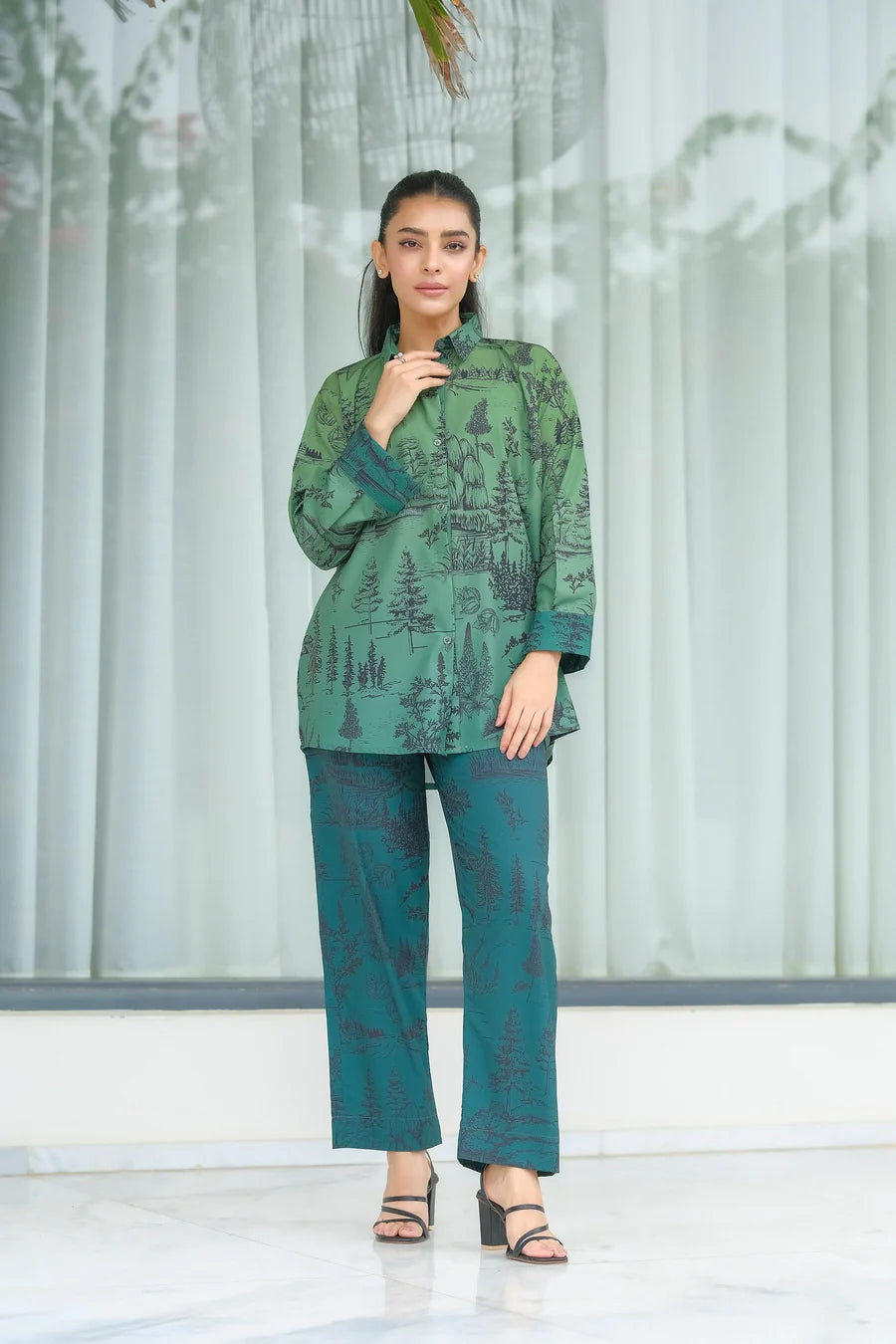 Dhaga Stitched 2 Piece Crepe Collection'2025-Misty