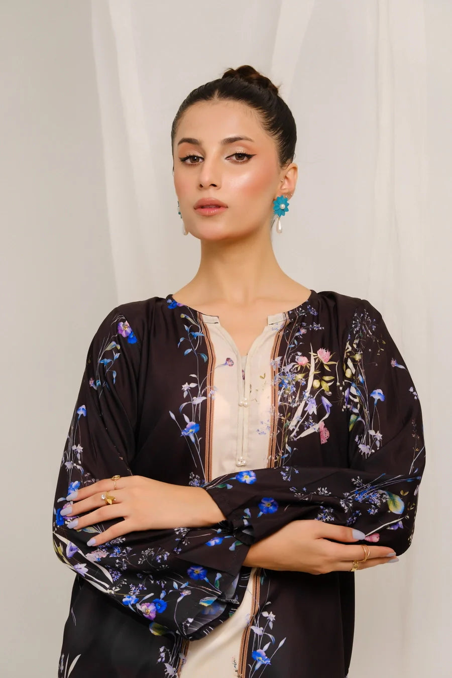 Amal Stitched 2 Piece Blended Lawn Collection'2025-Dusk