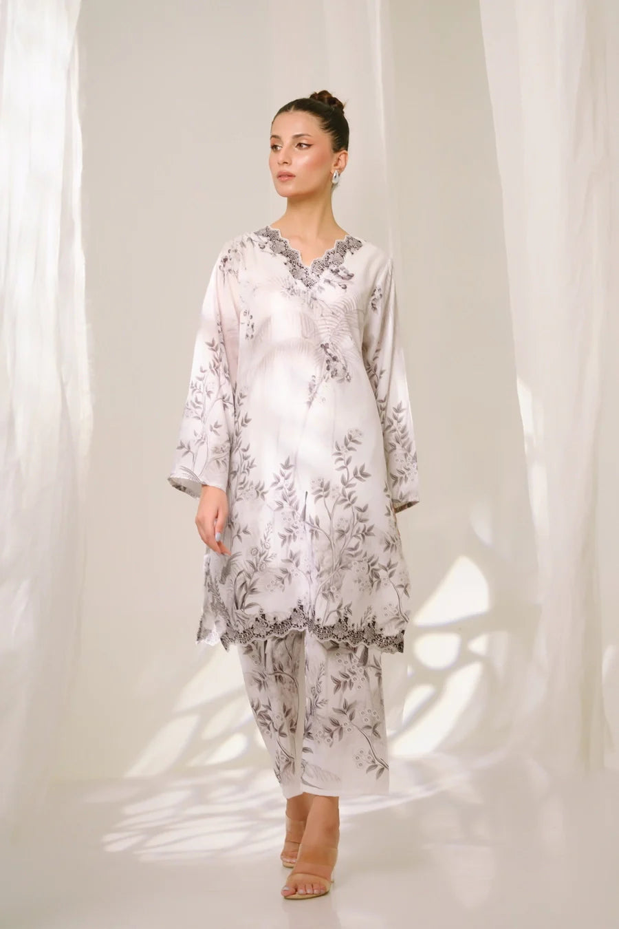 Amal Stitched 2 Piece Blended Lawn Collection'2025-Phantom