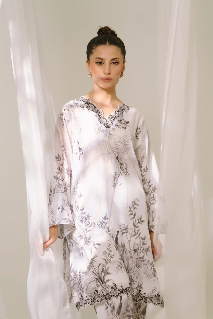 Amal Stitched 2 Piece Blended Lawn Collection'2025-Phantom