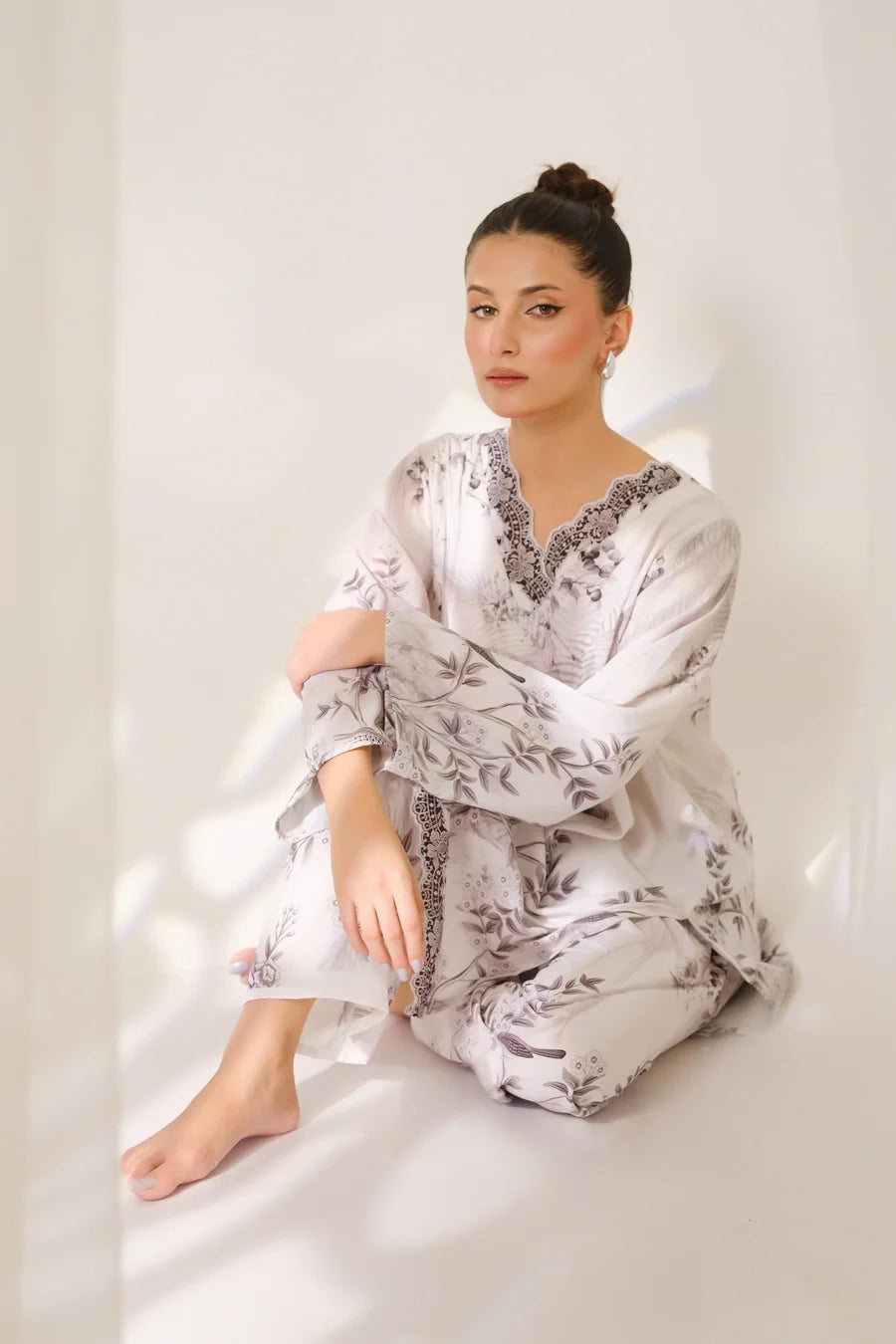 Amal Stitched 2 Piece Blended Lawn Collection'2025-Phantom