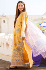 Florent Unstitched 3 Piece Basant Chikankari Luxury Lawn Suit-FZ-1B