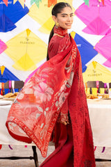 Florent Unstitched 3 Piece Basant Chikankari Luxury Lawn Suit-FZ-7A