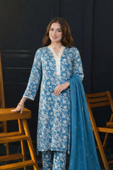 Ayla Studio Stitched 3 Piece Luxe Eid Jacquard Festive Lawn Suit-Feroza Gul