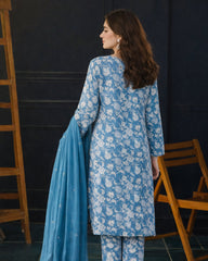 Ayla Studio Stitched 3 Piece Luxe Eid Jacquard Festive Lawn Suit-Feroza Gul