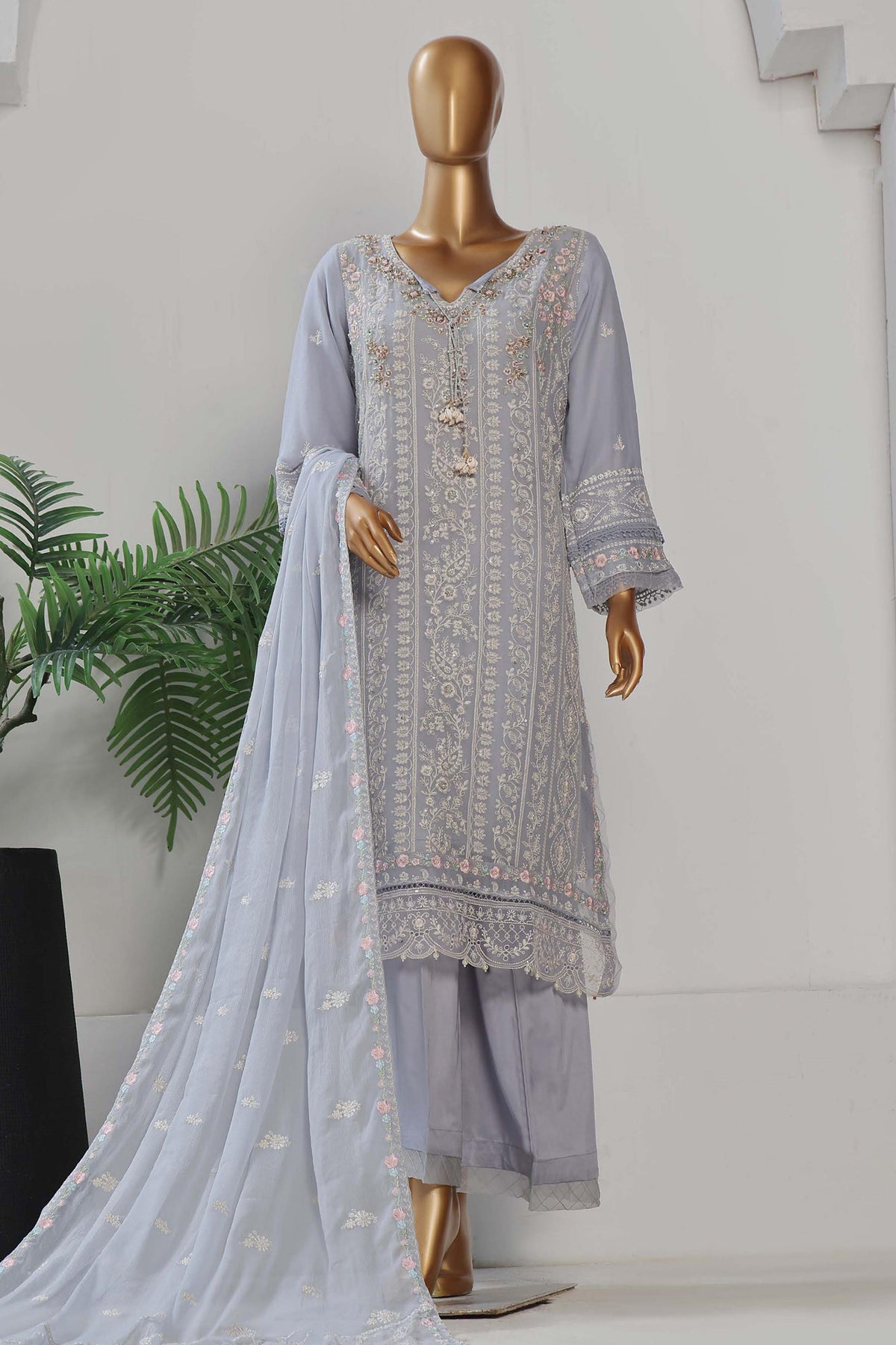 Afsany By Sada Bahar Stitched 3 Piece Luxury Formals Chiffon Vol-08 Collection'2024-Flora-Lilac