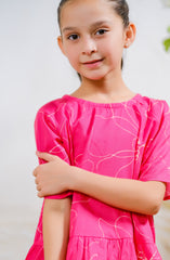 Sprinkles Stitched 1 Piece Summer Shirts Kids Collection'2025-Floral Burst Pink Top