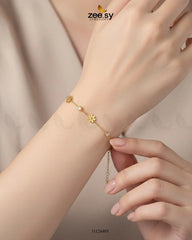 Floral Tiny Dangle Bracelet - Zeesy Jewellery