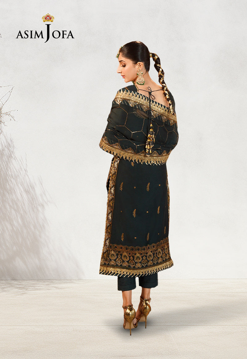 Asim Jofa Chamak Damak Pret Ajcdp-18 Embroidered Stitched 3 Pcs