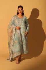 Aylin Unstitched 3 Piece Luxury Silk Edit Collection'2025-Blue Mist