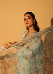 Aylin Unstitched 3 Piece Luxury Silk Edit Collection'2025-Blue Mist