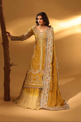 Aylin Unstitched 3 Piece Luxury Silk Edit Collection'2025-Mustard Charm