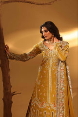 Aylin Unstitched 3 Piece Luxury Silk Edit Collection'2025-Mustard Charm