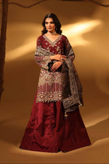 Aylin Unstitched 3 Piece Luxury Silk Edit Collection'2025-Violet Bloom