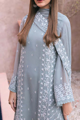 Azure Ensembles 3 Piece Unstitched Festive Formals Collection'2024-AS-120-Frosted Fern