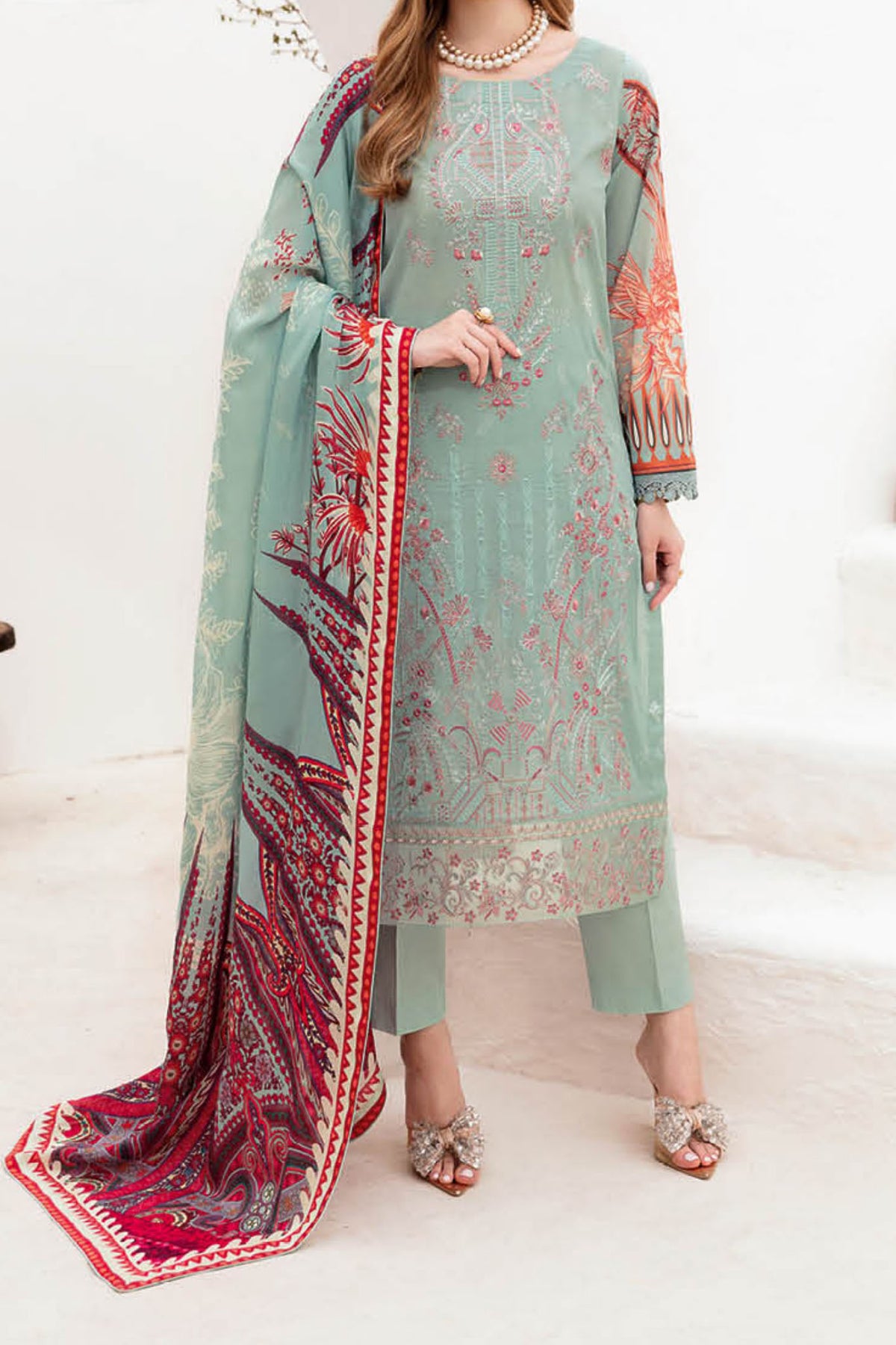 Ghazal By Ramsha Unstitched 3 Piece Luxury Lawn Vol-02 Collection'2024-G-209