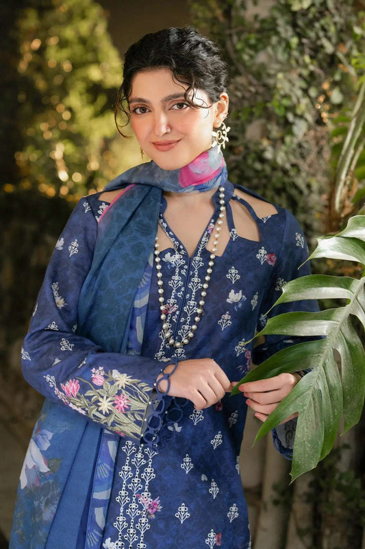 Gulkari By Asifa Nabeel Unstitched 3 Piece Summer Collection-GKL-05-Azure Whisper