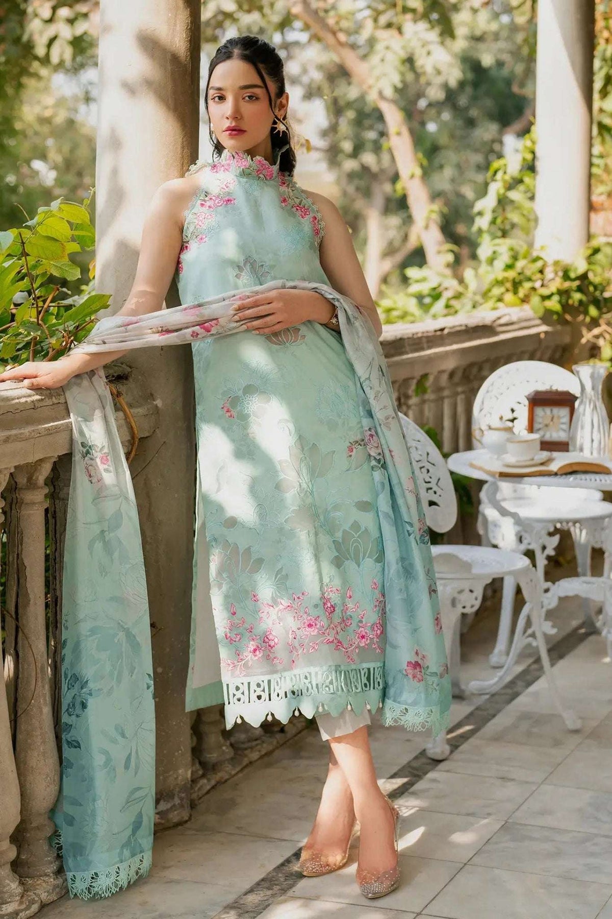 Gulkari By Asifa Nabeel Unstitched 3 Piece Summer Collection-GKL-07-Pastel Grove