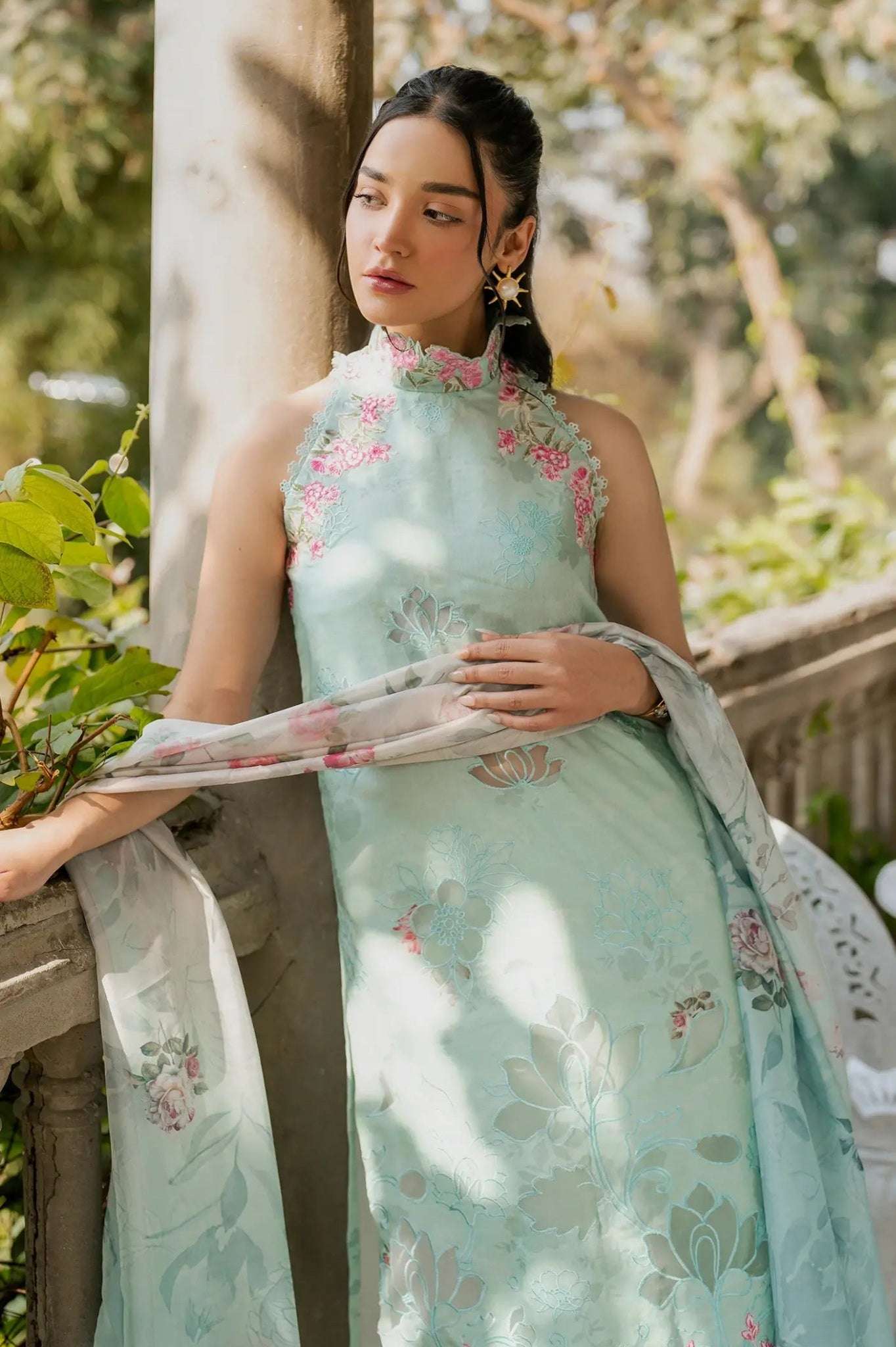 Gulkari By Asifa Nabeel Unstitched 3 Piece Summer Collection-GKL-07-Pastel Grove