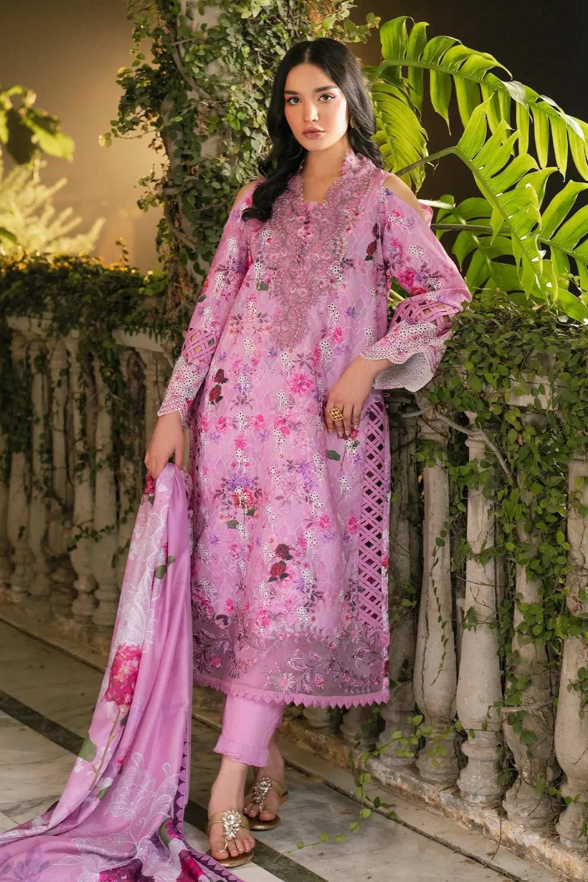 Gulkari By Asifa Nabeel Unstitched 3 Piece Summer Collection-GKL-10-Dawn Petals