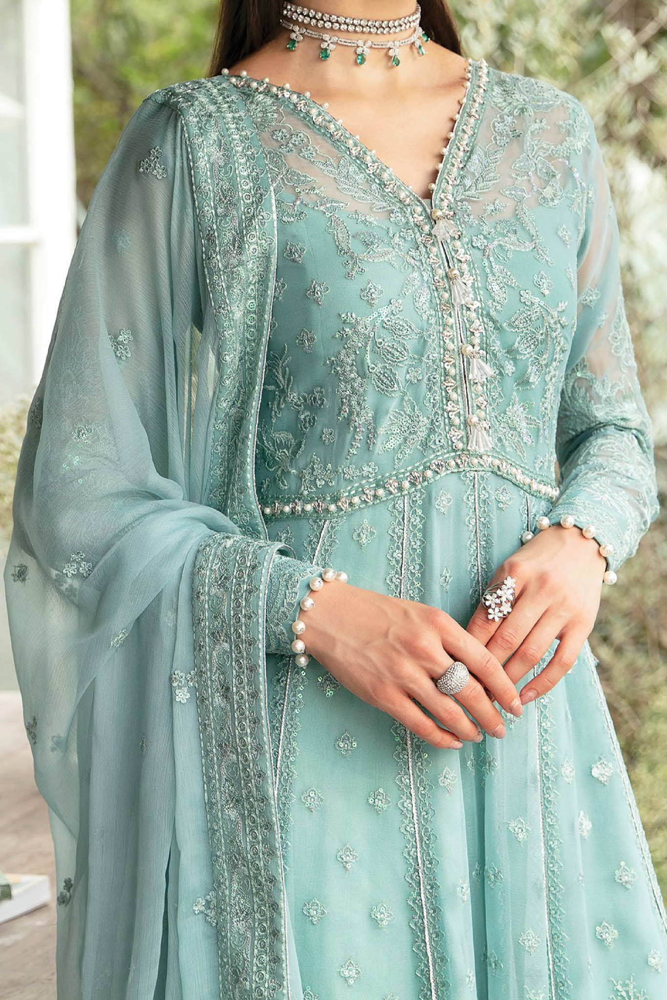 Chant D l'Amour By Gulaal Unstitched 3 Piece Emb Chiffon Eid Collection'2024-GL-06-Iveria