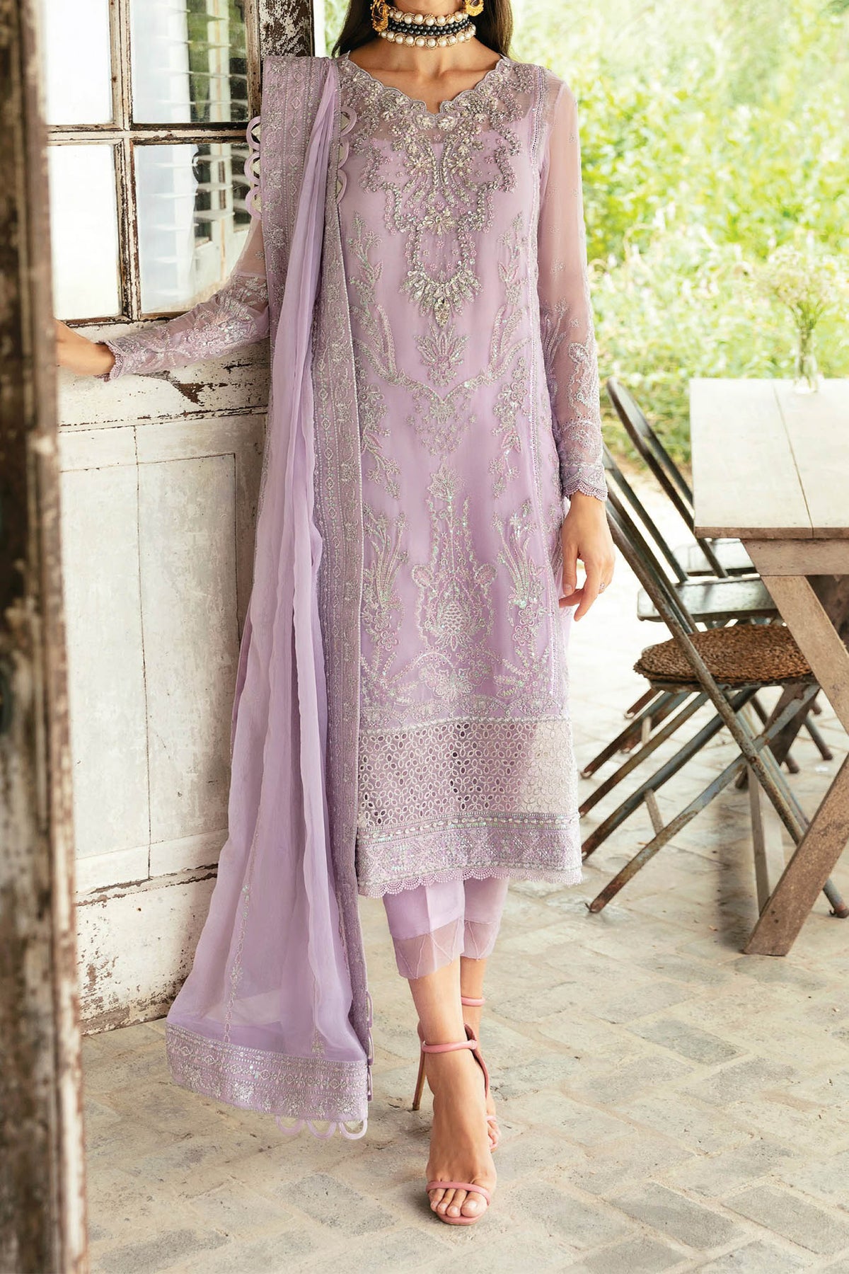 Chant D l'Amour By Gulaal Unstitched 3 Piece Emb Chiffon Eid Collection'2024-GL-07-Viola