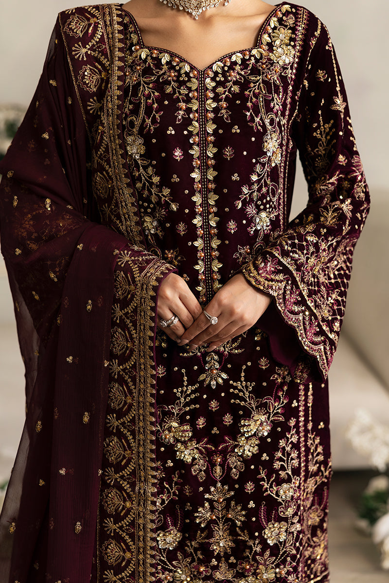 Celeste By Gulaal Unstitched 3 Piece Velvet Collection'2025-Ember
