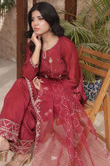 Gul Riaz By Fatima Nehal Stitched 3 Piece Luxury Festive Suit-GRF-05-Red