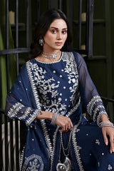 Gulaal By Soghat Unstitched 3 Piece Luxury Emb Chiffon Collection'2025-GSC-01