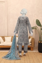 Almeerah Unstitched 3 Piece Emb Cutwork Lawn Vol-03 Collection'2025-Gadget Grey Sophistication
